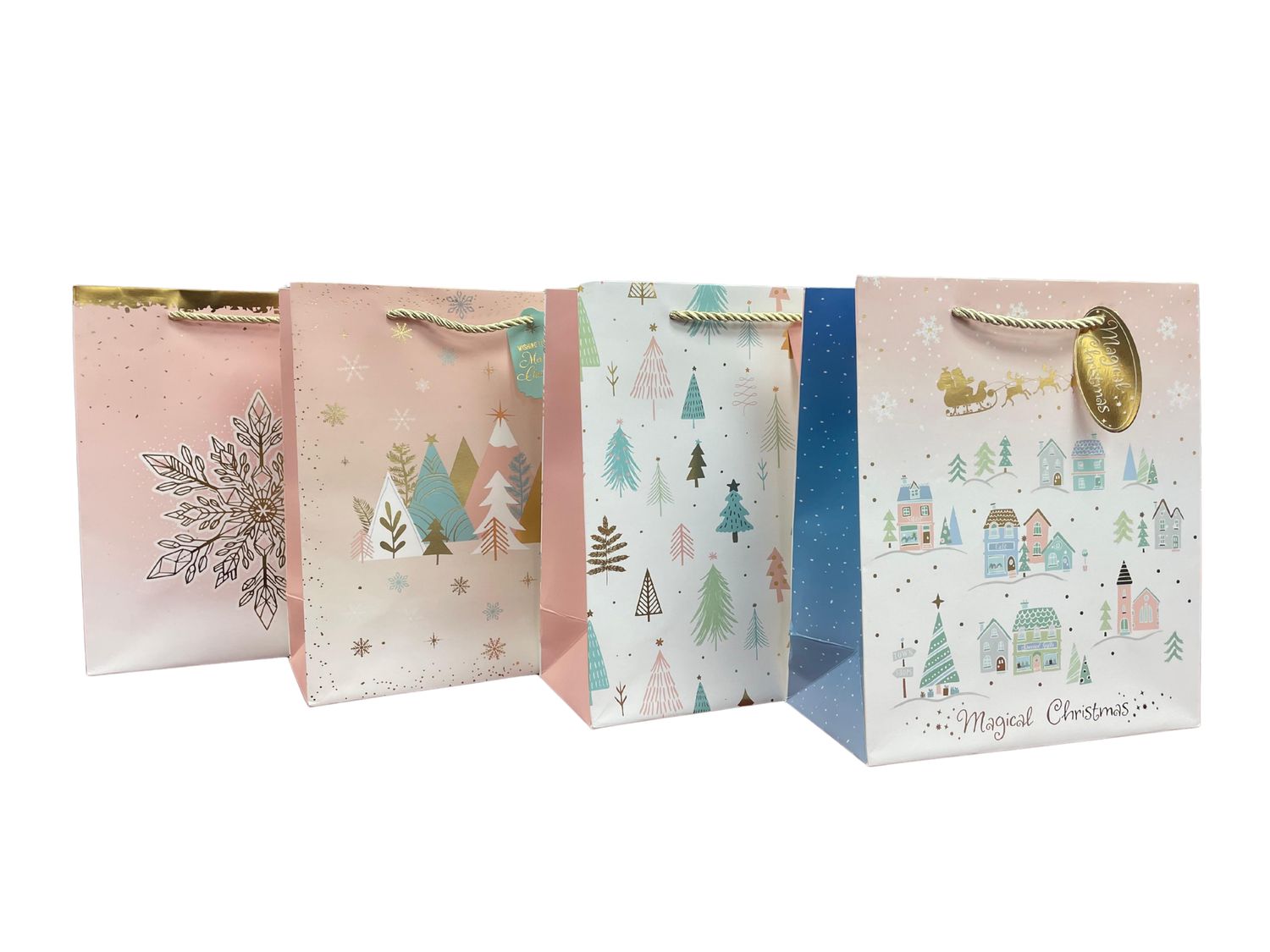 Christmas Gift Bag - Pastel (Medium)