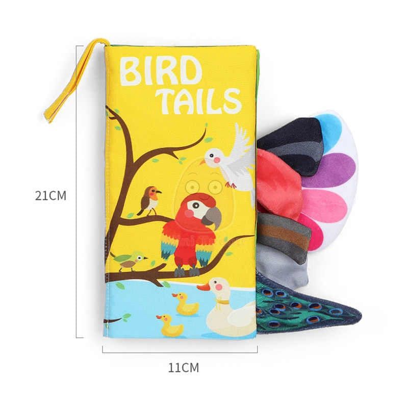Touch and Feel Sensory Cloth Book - Bird Tails