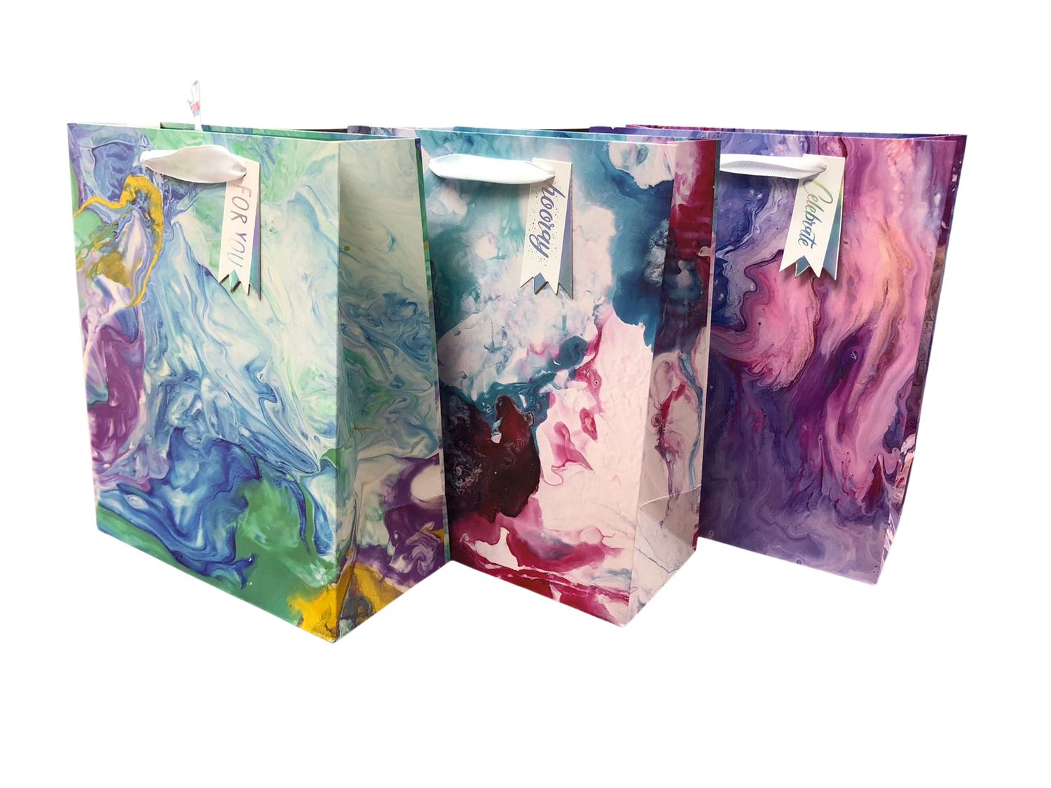 Gift Bag- Watercolor Swirl