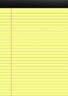 Notepad 8" X 14" (Yellow)