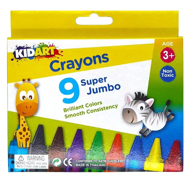 Super Jumbo Crayons 9's (Kid Art)