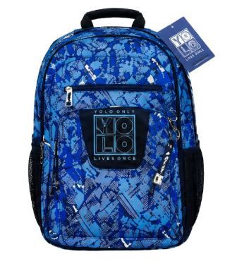 Yolo Backpack- Blue Abstract Yolo Backpack- Blue Abstract