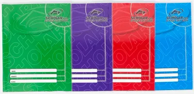 Notebook- Scholar Vinyl 120pg (4pk)