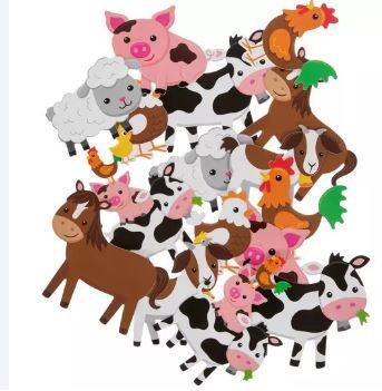 Foam Shaped Stickers- Farm Animals