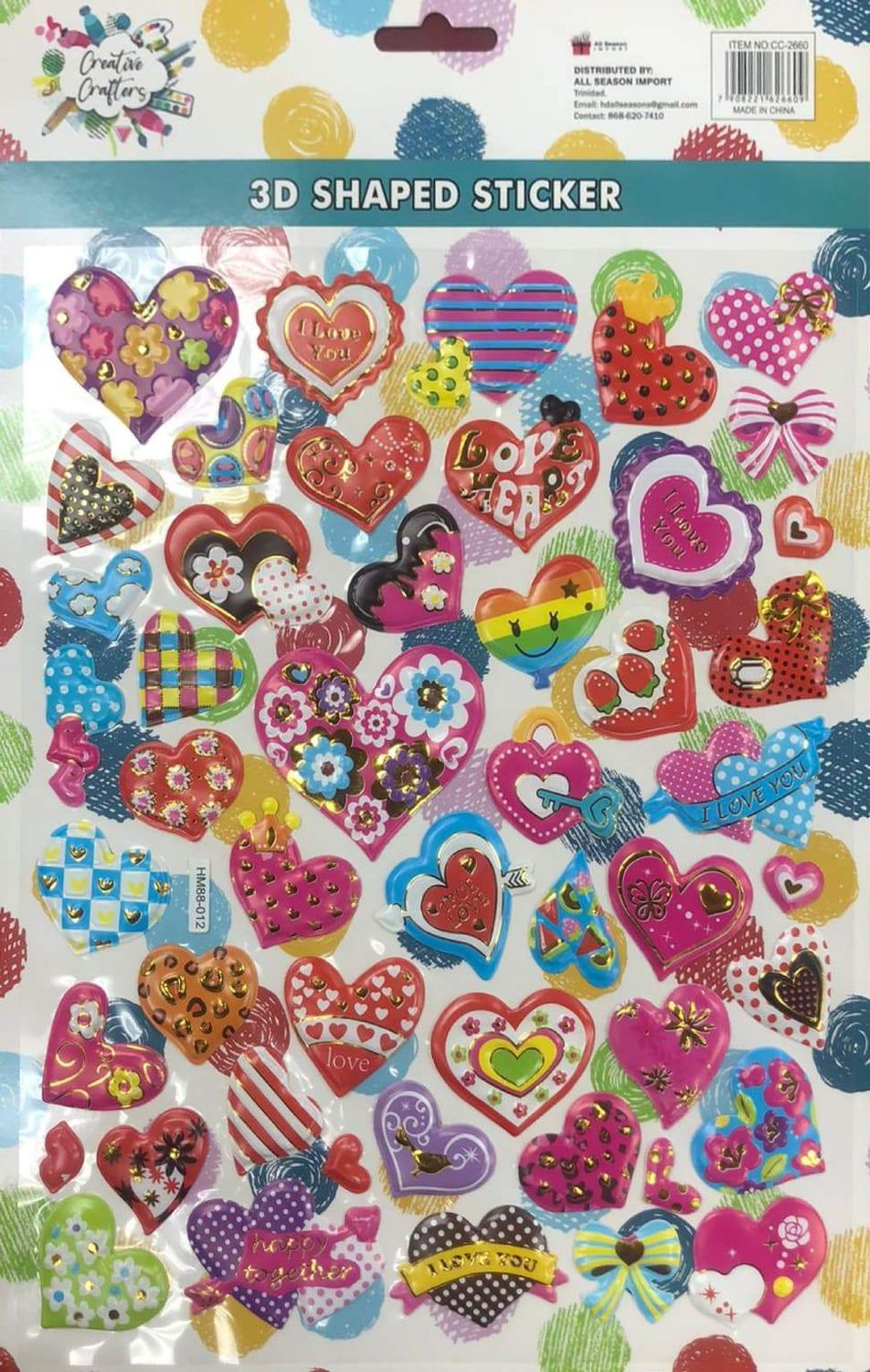 3D Shaped Stickers Assorted