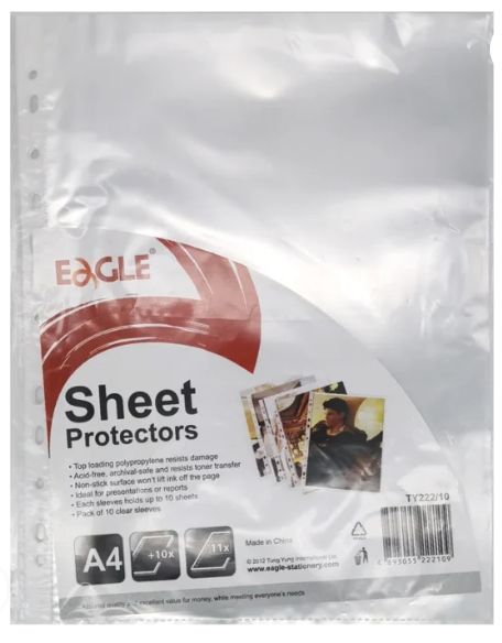 Sheet Protectors- A4 (10 pockets)