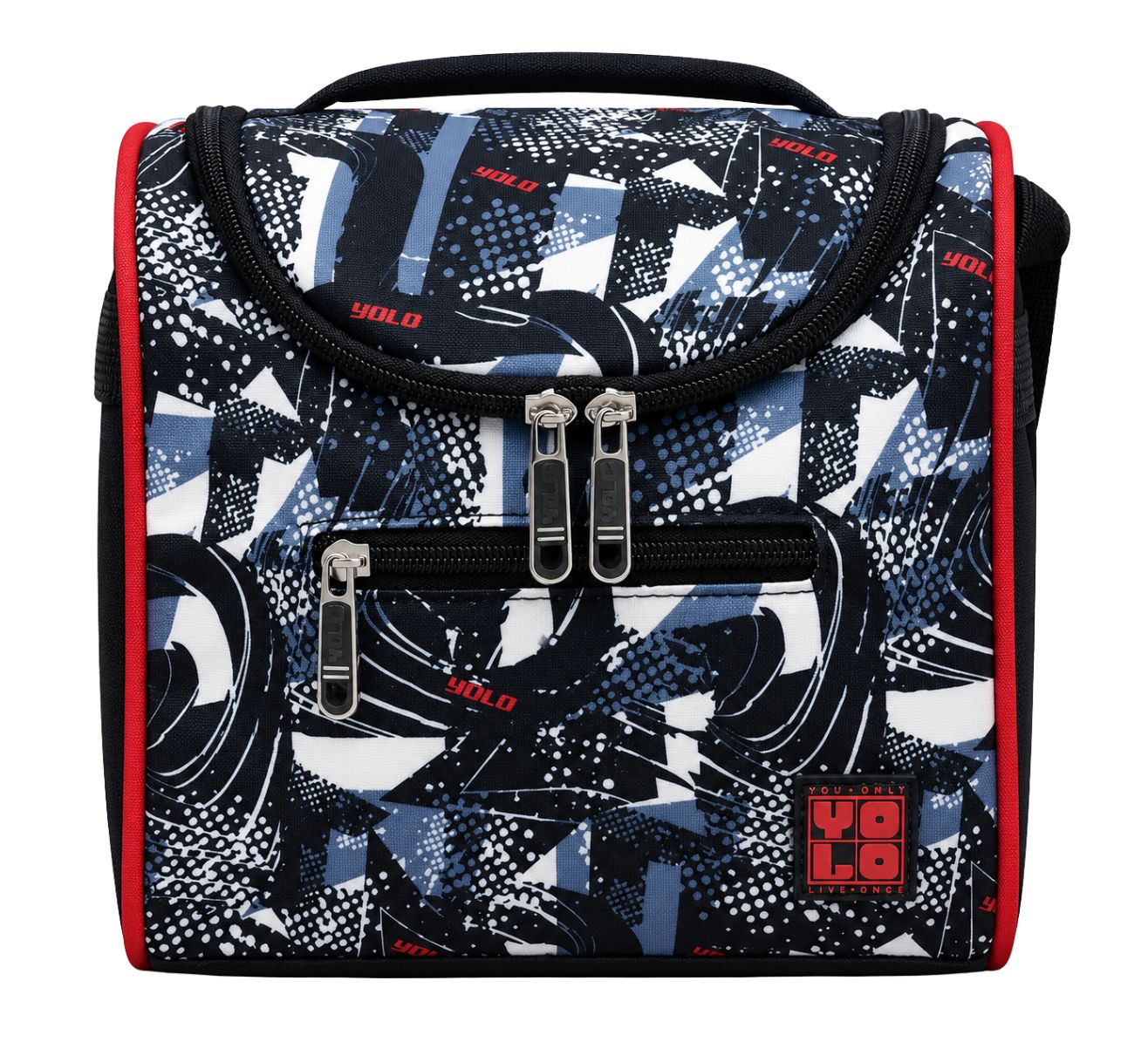 Yolo Lunch Bag- Red Abstract