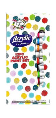 Acrylic Paint Set in Tubes - 12pcs