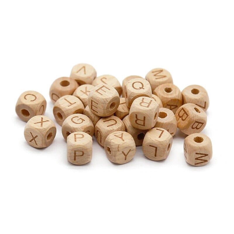 Wooden Alphabet Beads