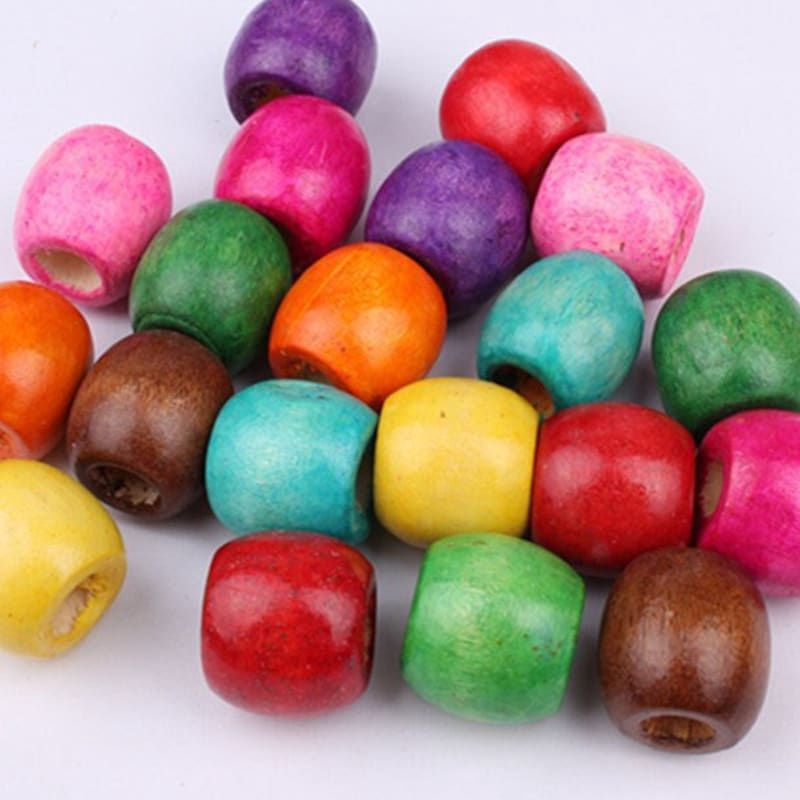 Wooden Beads- Coloured