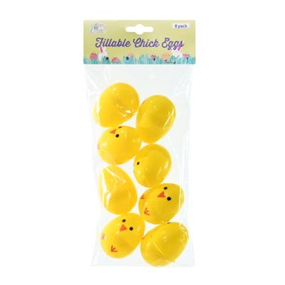 Fillable Easter Chick Eggs - 8 Pack