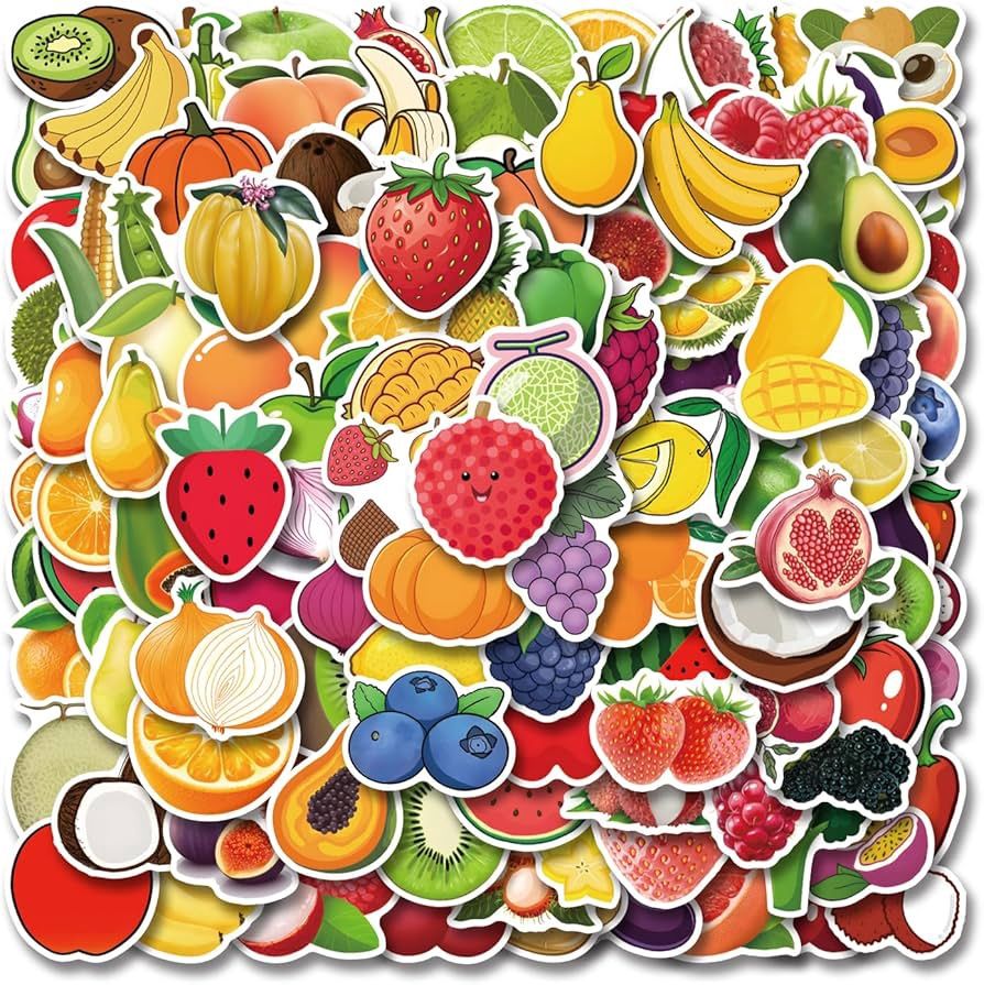 Foam Shaped Stickers- Fruits (Mix)