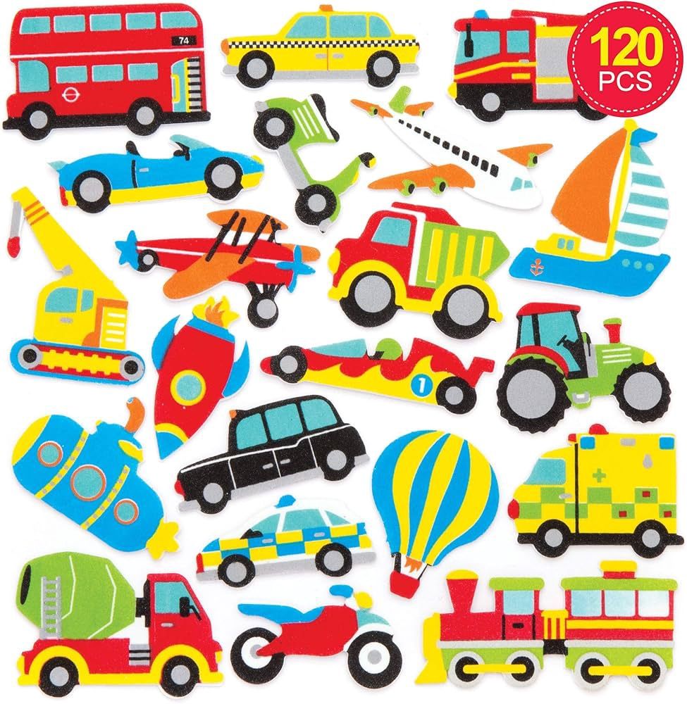 3D Foam Transport Stickers