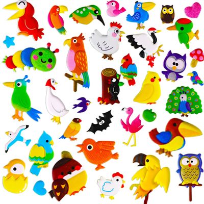3D Foam Shaped Bird Stickers