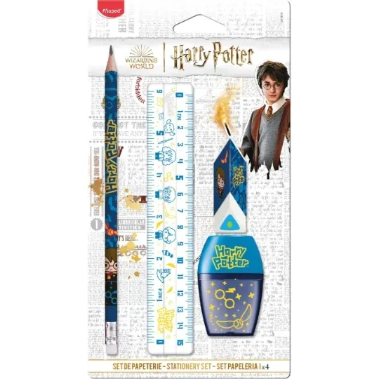 Harry Potter Stationery Set (4pcs) - Blue Harry Potter Stationery Set (4pcs) - Blue