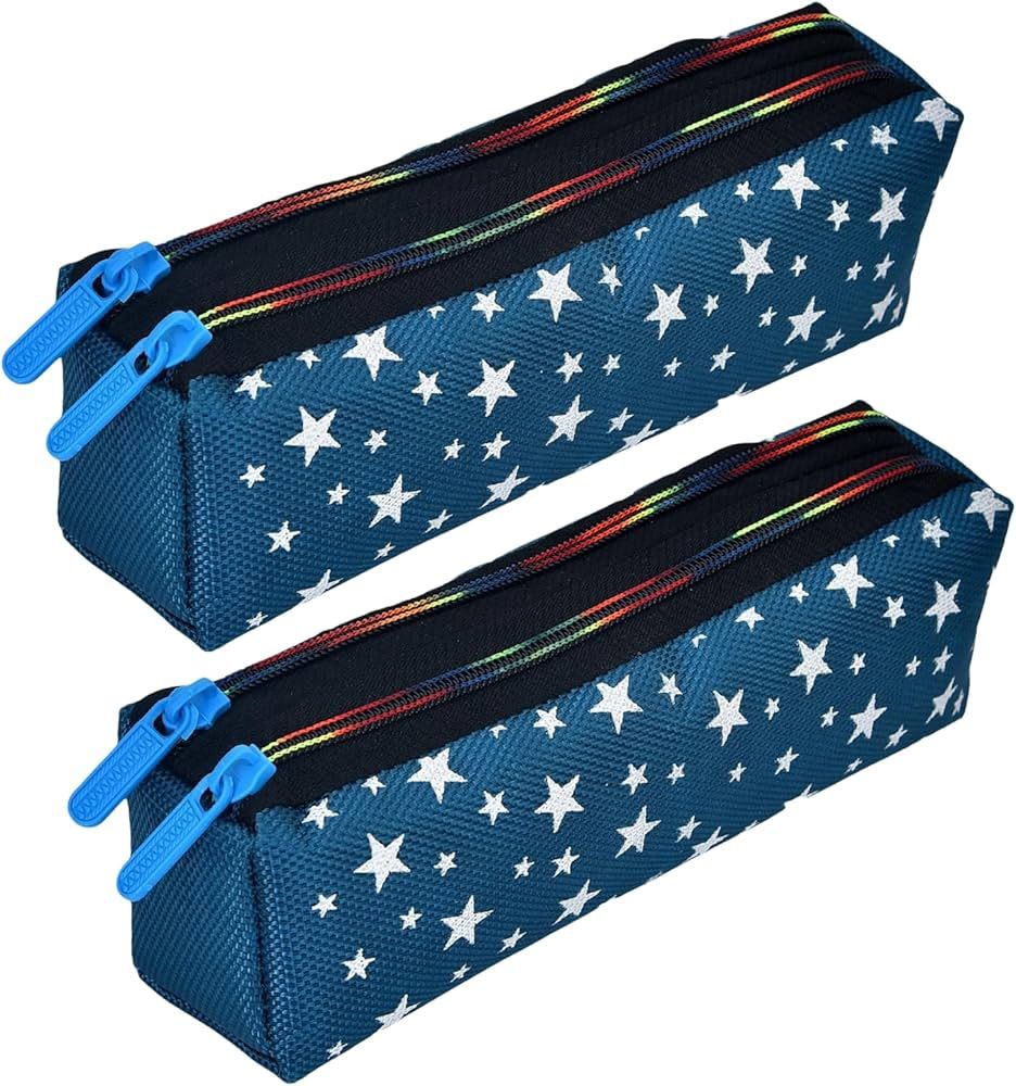 Pencil Case- 2 Pockets (Stars)