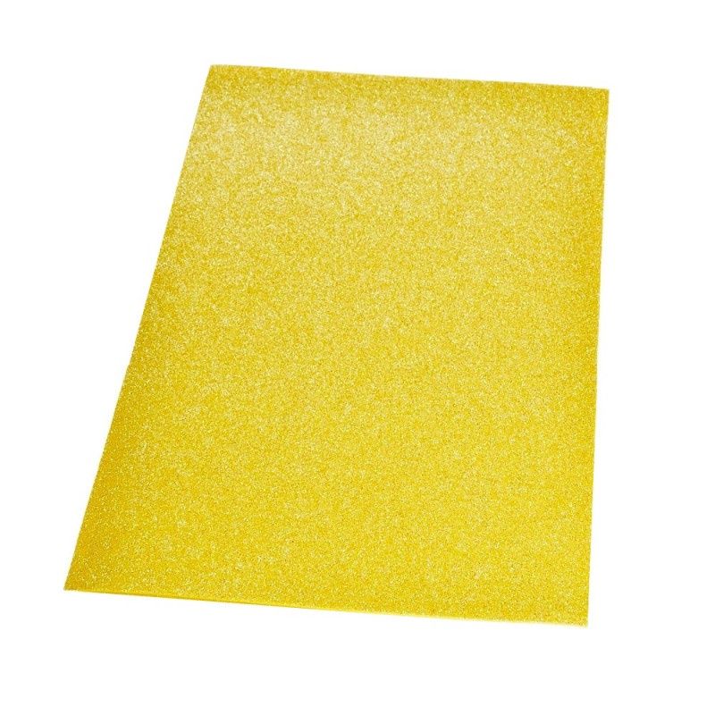 Adhesive Glitter Foam Sheets- Yellow (8.5" X 11")