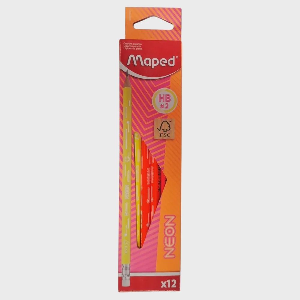 Pencils Graphite HB #2 -Neon (Dozen)