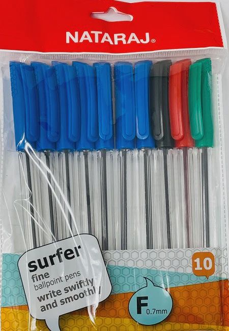 Nataraj Pens- 10pcs Surfer Ballpoint (0.7mm) Nataraj Pens- 10pcs Surfer Ballpoint (0.7mm)