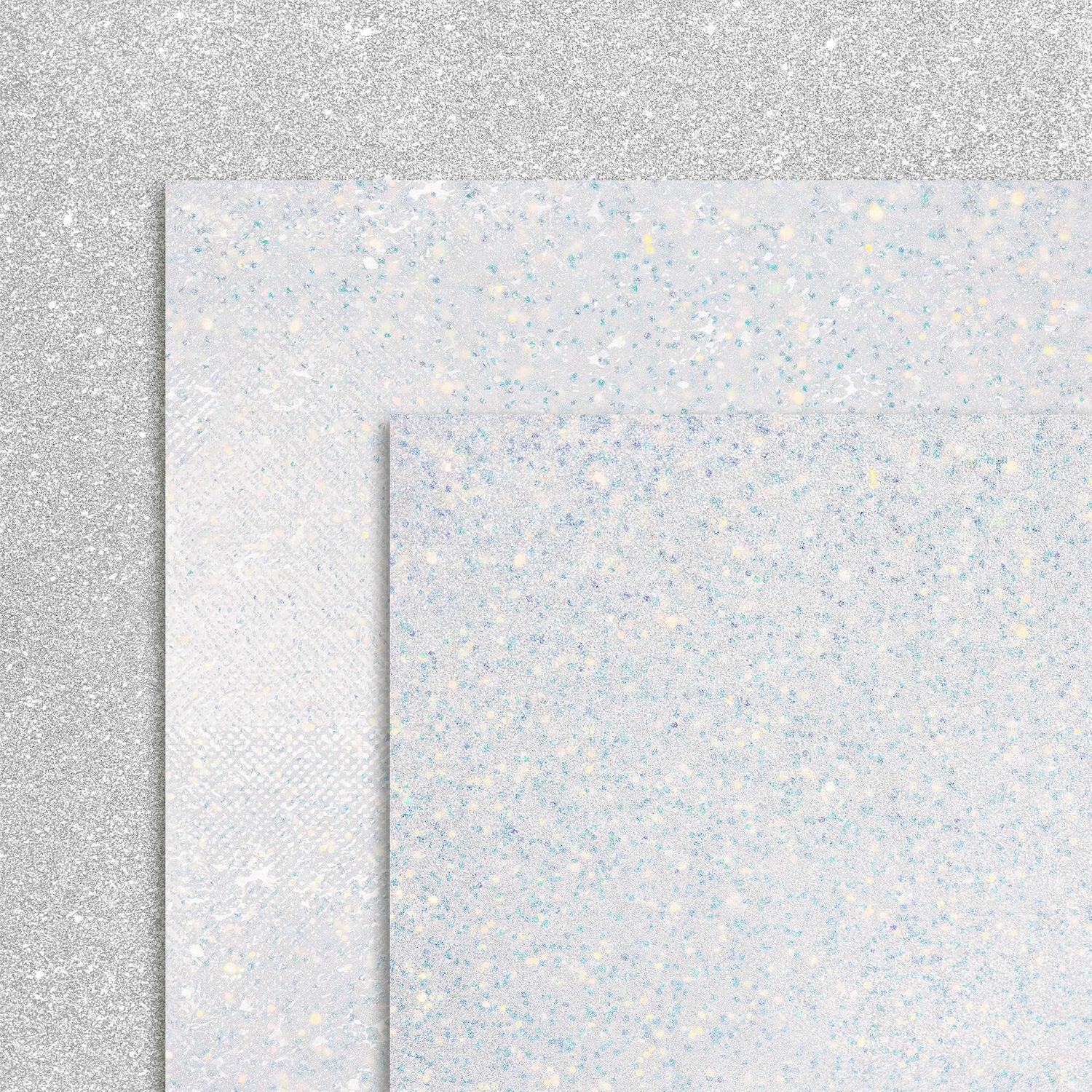 Pearlized Ice Silver Sparkle Cover - 8 1/2" X 11"