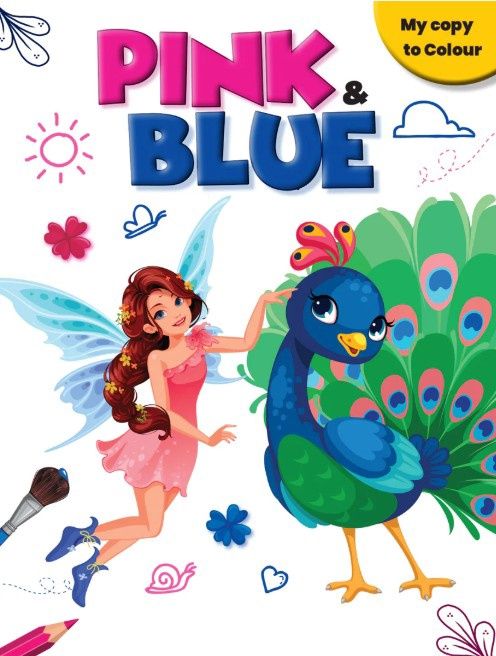 My Copy to Colour Pink & Blue