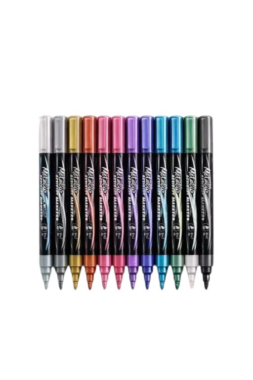 Metallic Acrylic Markers- 12pcs Metallic Acrylic Markers- 12pcs