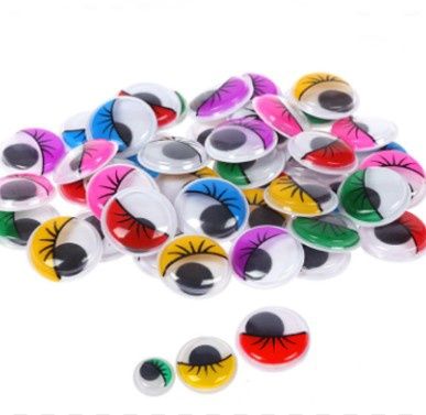 Coloured Self Adhesive Googly Eyes - 60pcs (15mm)