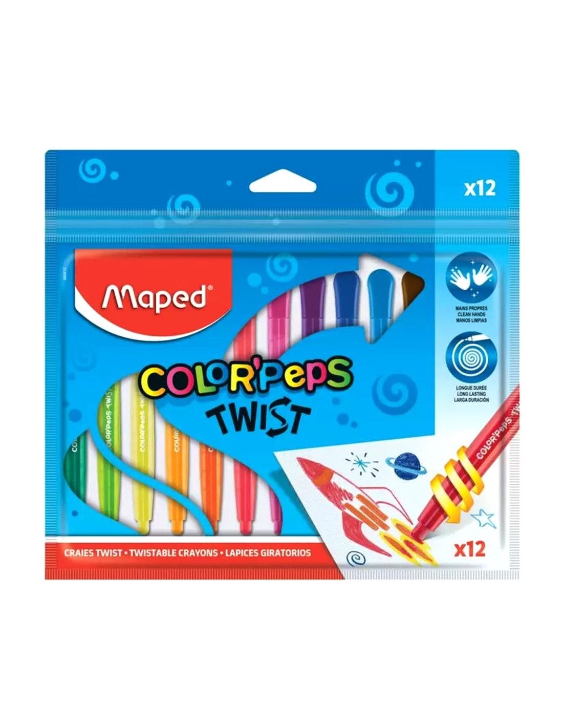 Maped- Twistable Crayons 12's (Colorpeps Twist)