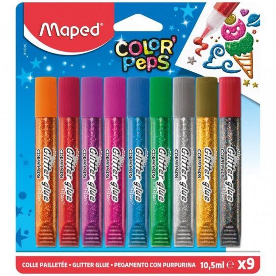 Maped Glitter Glue - 9's (Colourpeps) Maped Glitter Glue - 9's (Colourpeps)