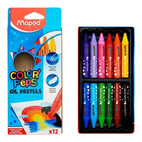 Maped Oil Pastels 12's (Colourpeps) Maped Oil Pastels 12's (Colourpeps)