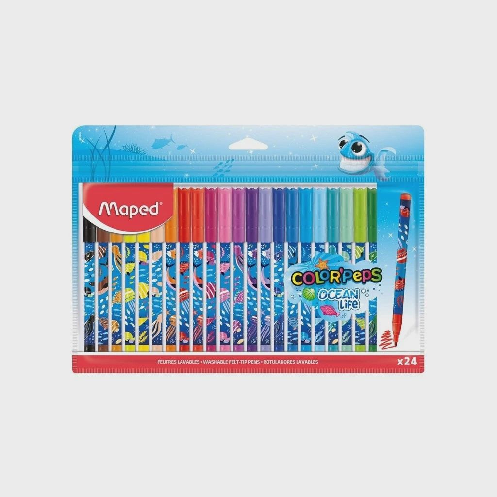 Maped Colour Markers- 24's (Ocean Life) Maped Colour Markers- 24's (Ocean Life)