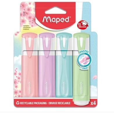 Maped Highlighters- Pastel Colours (4pk)