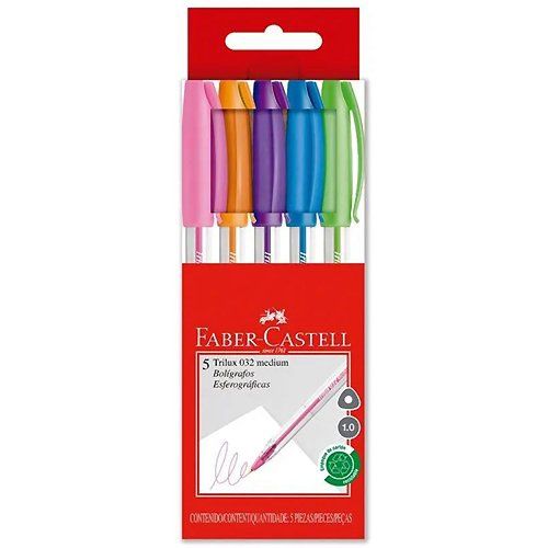 Faber Castell Ballpoint Pens- 5pcs (Pastel) Faber Castell Ballpoint Pens- 5pcs (Pastel)