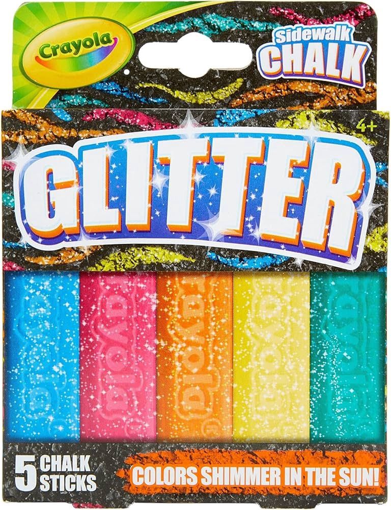 Crayola Sidewalk Chalk- Glitter (5 Sticks)