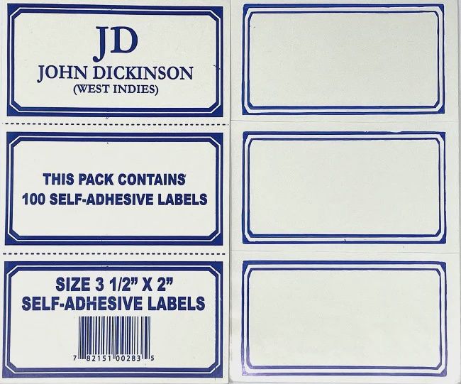 Blue Border Labels- 3 1/2 Blue Border Labels- 3 1/2" X 2"