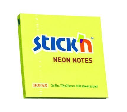 Sticky Note- 3 Sticky Note- 3" X 3" (Lemon Yellow)