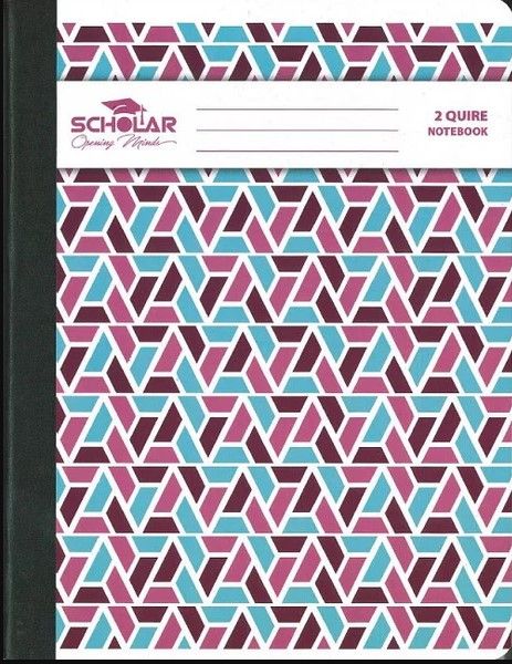 Notebook Scholar- 2Quire Pattern 6pk (8" X 10")