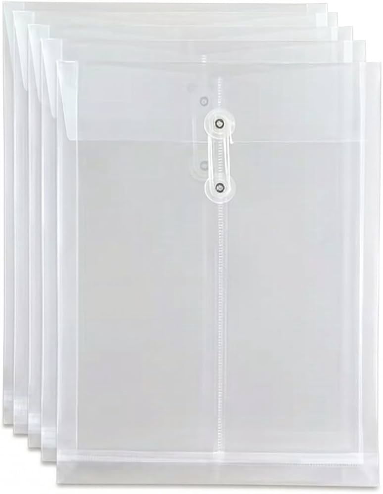 Polyfile- Foolscap with String (White)
