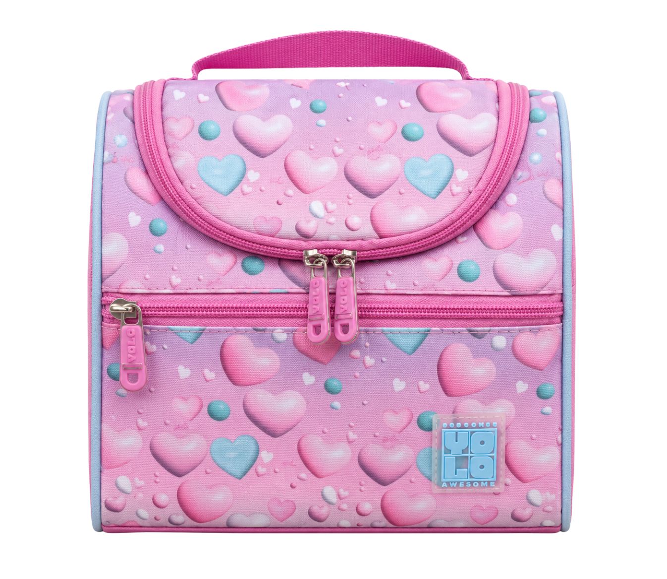 Yolo Lunch Bag- Pink (Heart)
