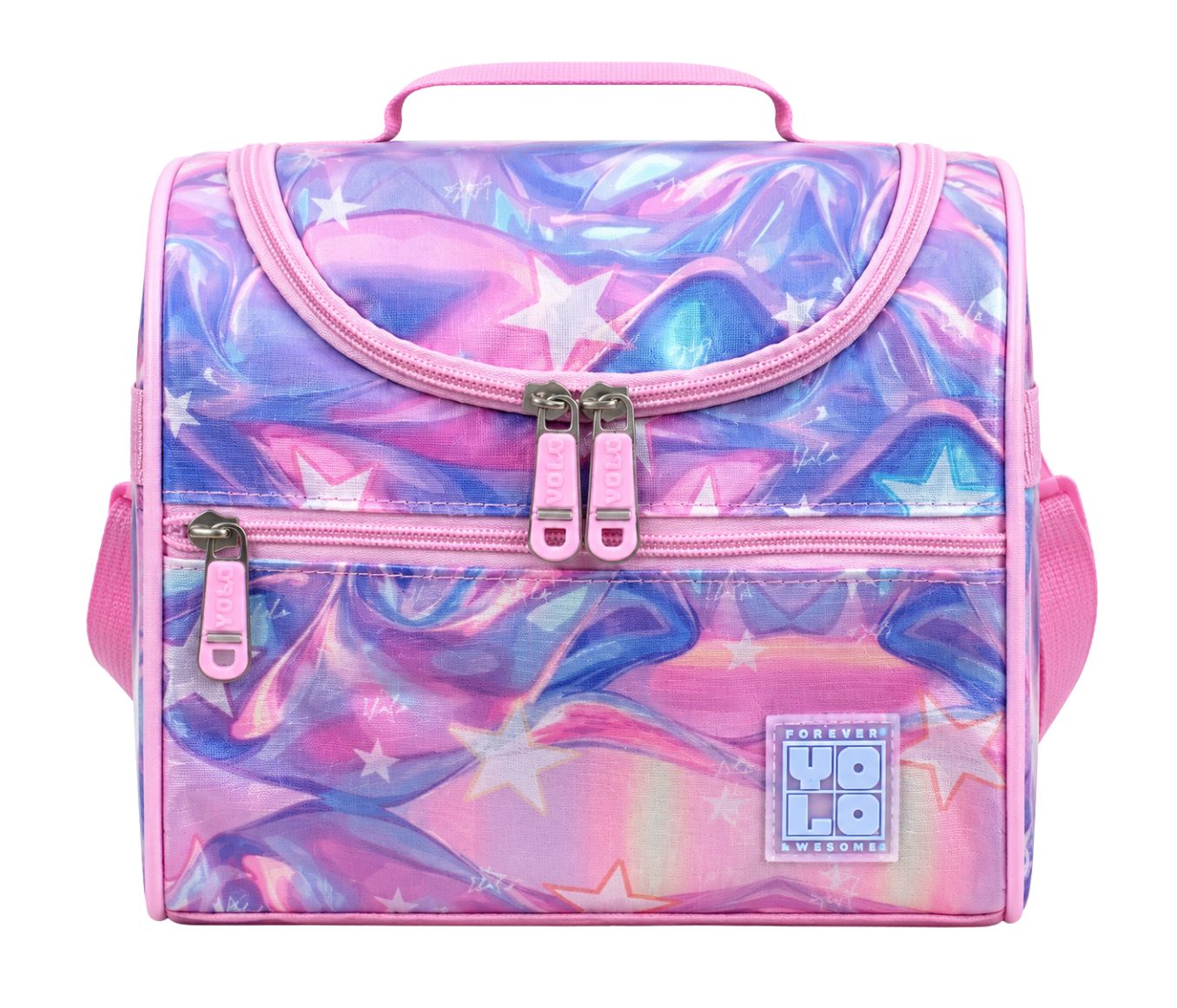 Yolo Lunch Bag- Purple Abstract (Stars)