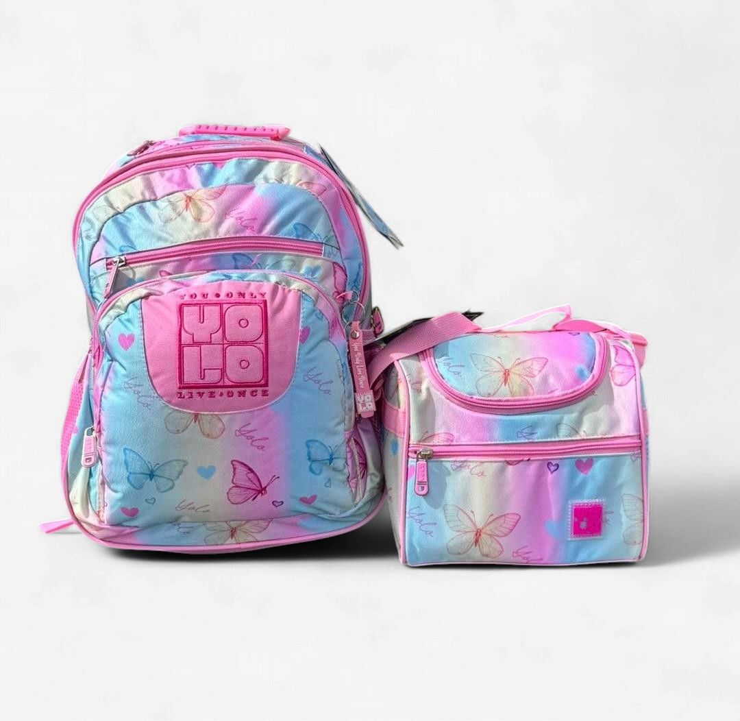 Yolo Backpack and Lunch Bag Combo - Butterflies Yolo Backpack and Lunch Bag Combo - Butterflies