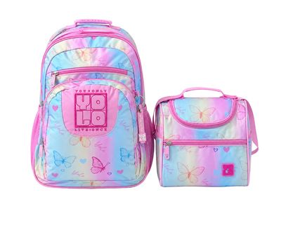 Yolo Backpack and Lunch Bag Combo - Butterflies