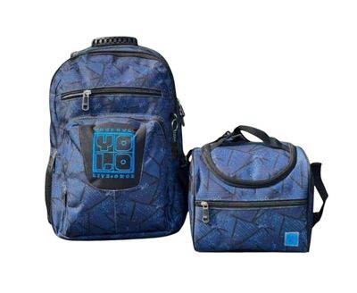Yolo Backpack and Lunch Bag Combo - Dark Blue