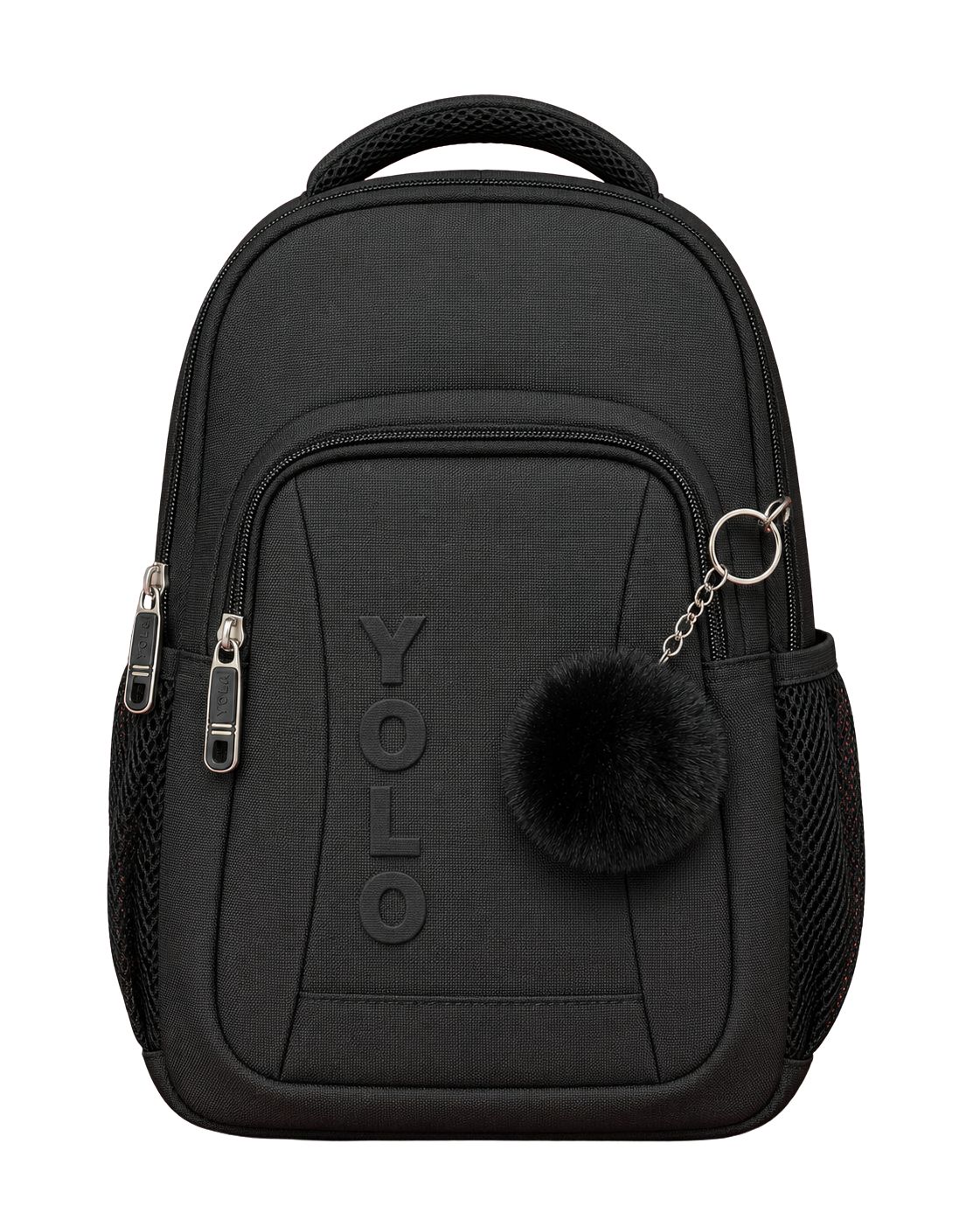 Yolo Mini Backpack - Black (Pompom)