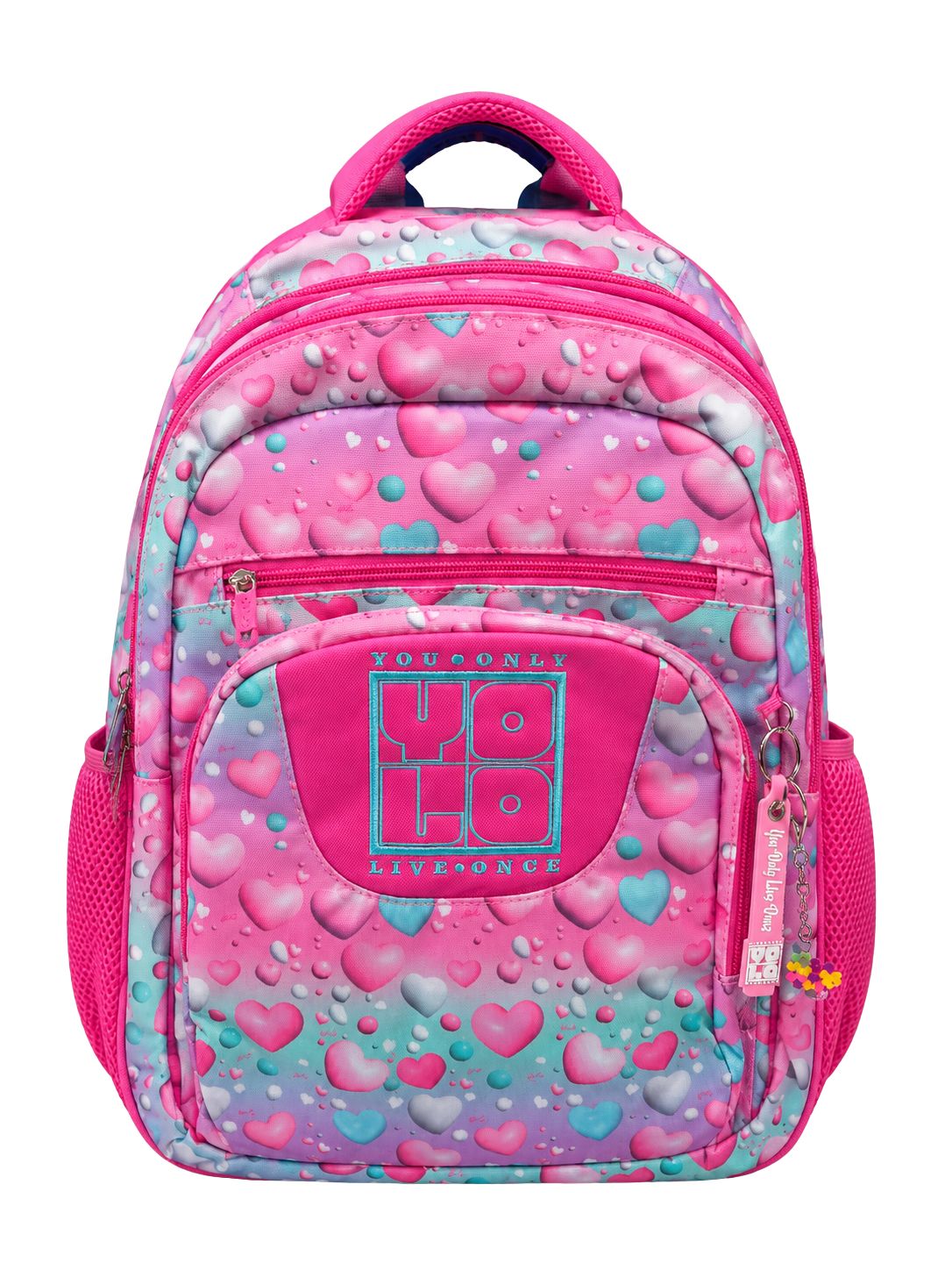 Yolo Backpack - Pink Hearts Yolo Backpack - Pink Hearts