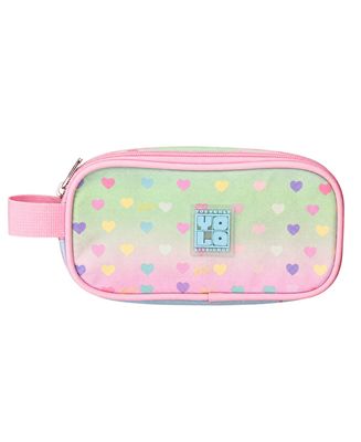 Yolo Pencil Case - Pink and Blue (Hearts)