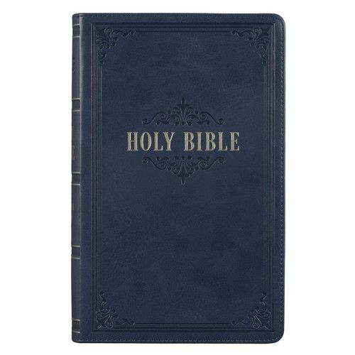 The Holy Bible- Giant Print King James Version (Blue)