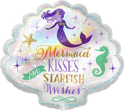36" Mermaid Wishes Clam Shell
