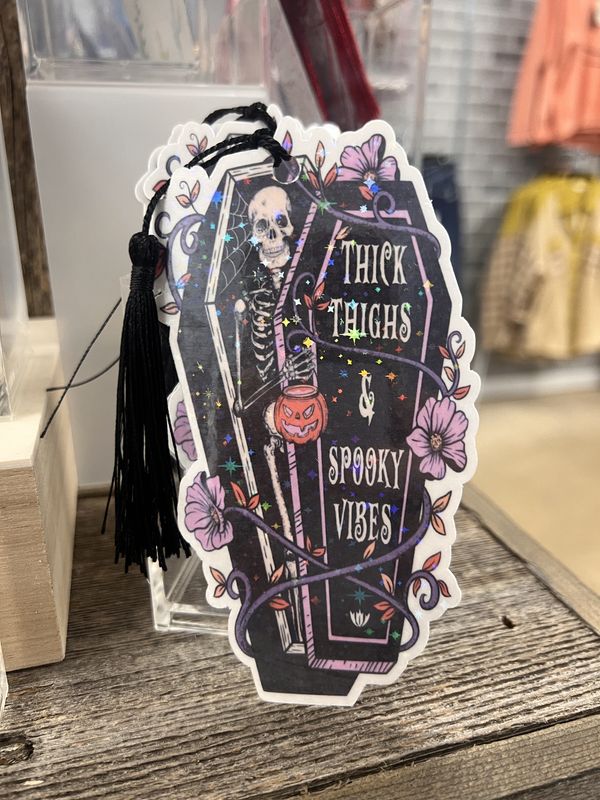 “Thick Thighs &amp; Spooky Vibes” Bookmark