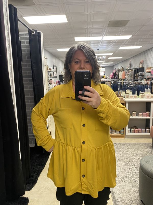 Mustard babydoll top